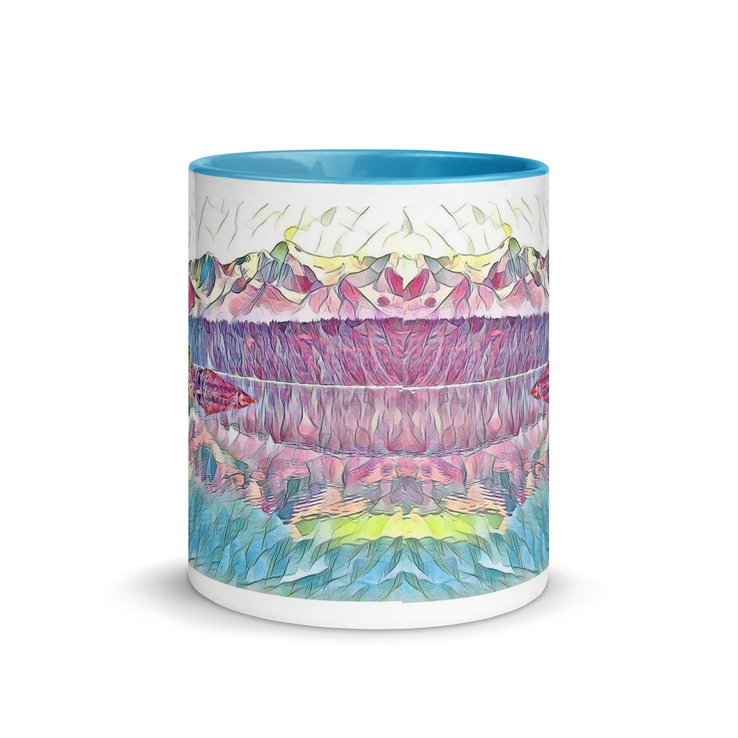 Mug with Color Inside Oceans & Mtns