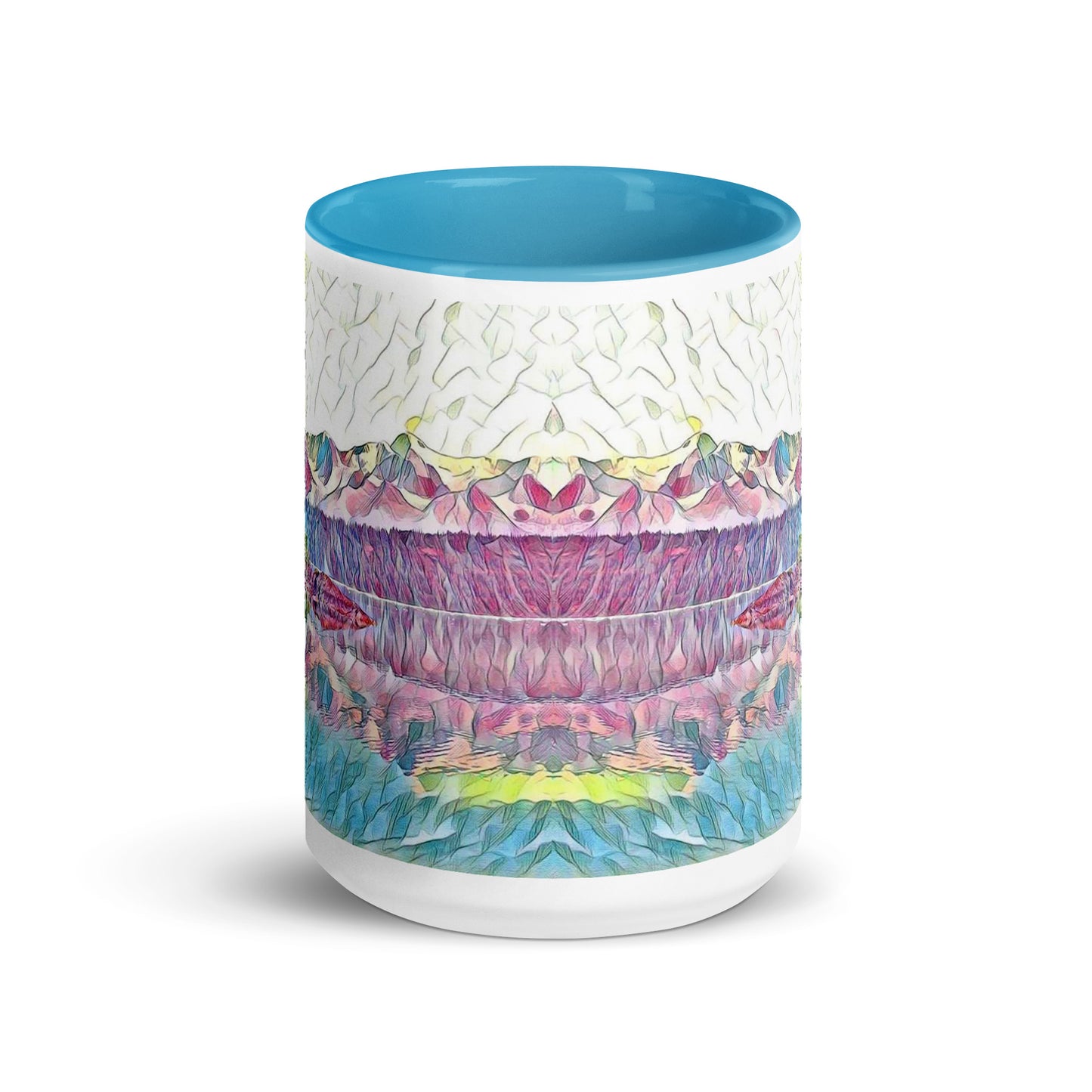 Mug with Color Inside Oceans & Mtns