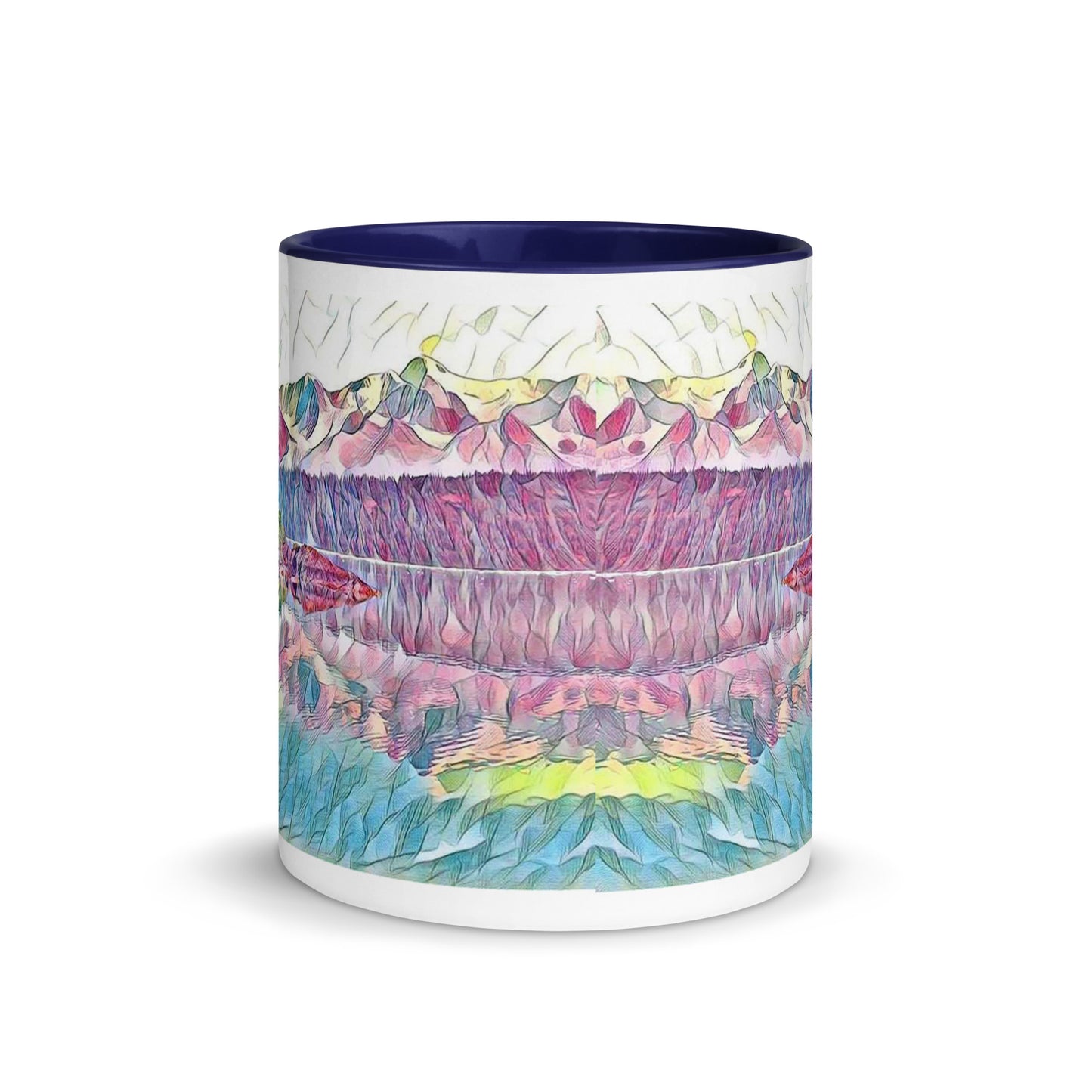 Mug with Color Inside Oceans & Mtns