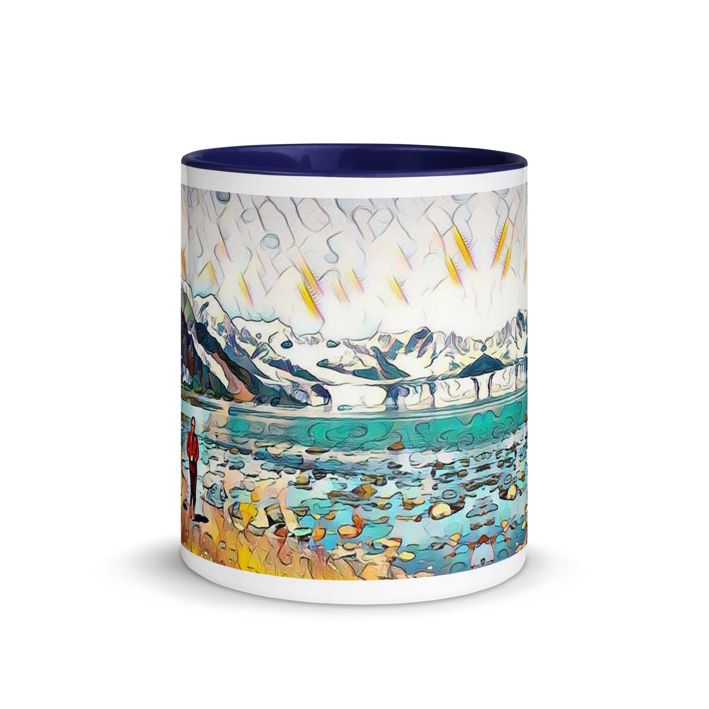 Mug with Color Inside Beach