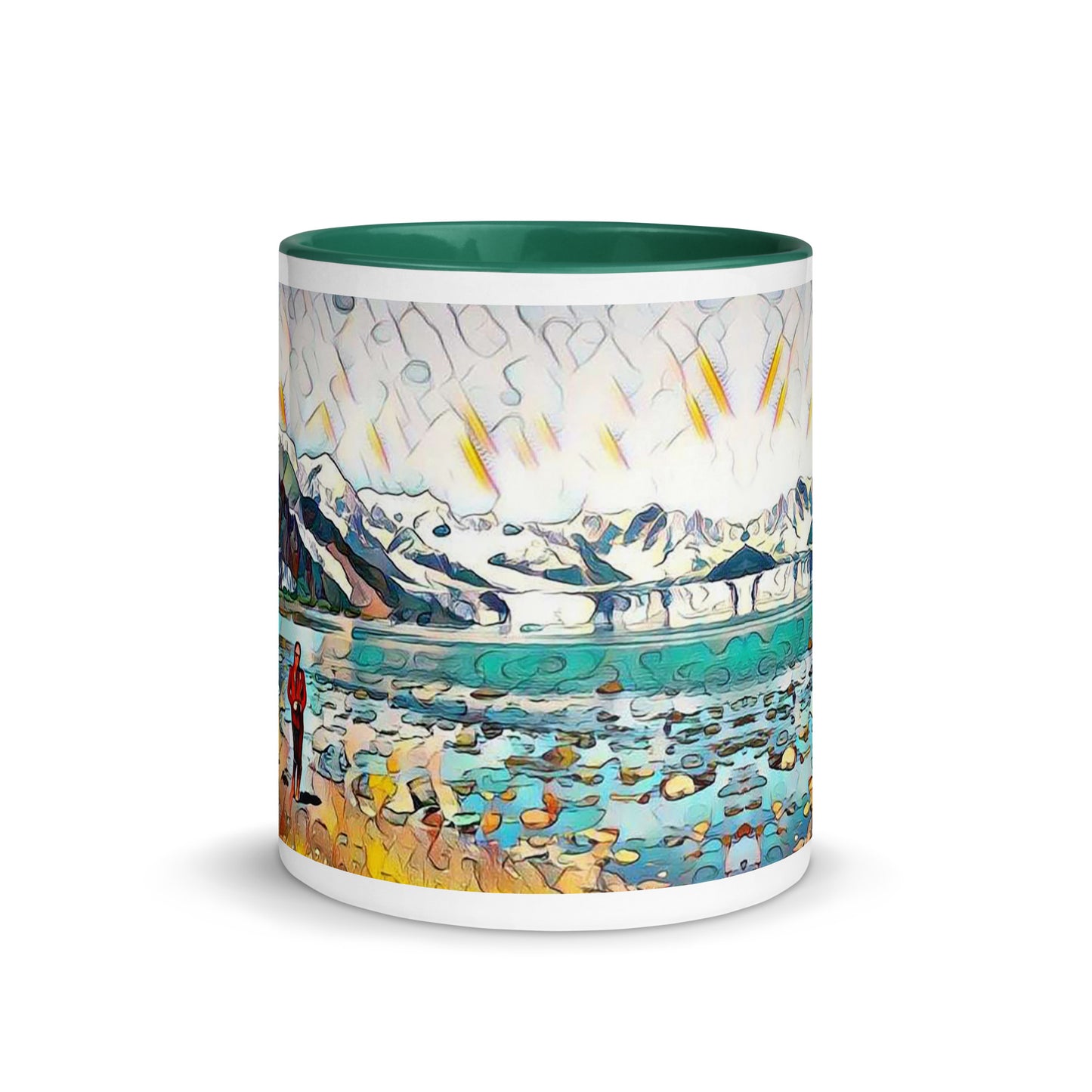 Mug with Color Inside Beach