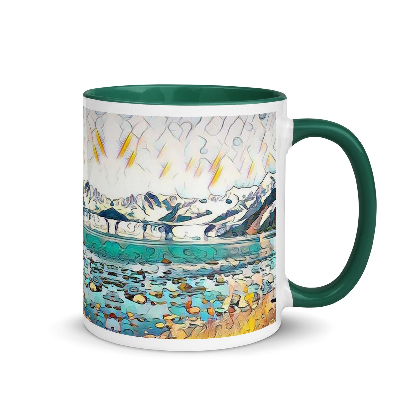 Mug with Color Inside Beach