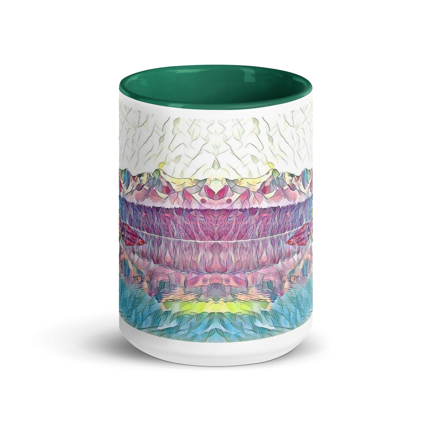 Mug with Color Inside Oceans & Mtns