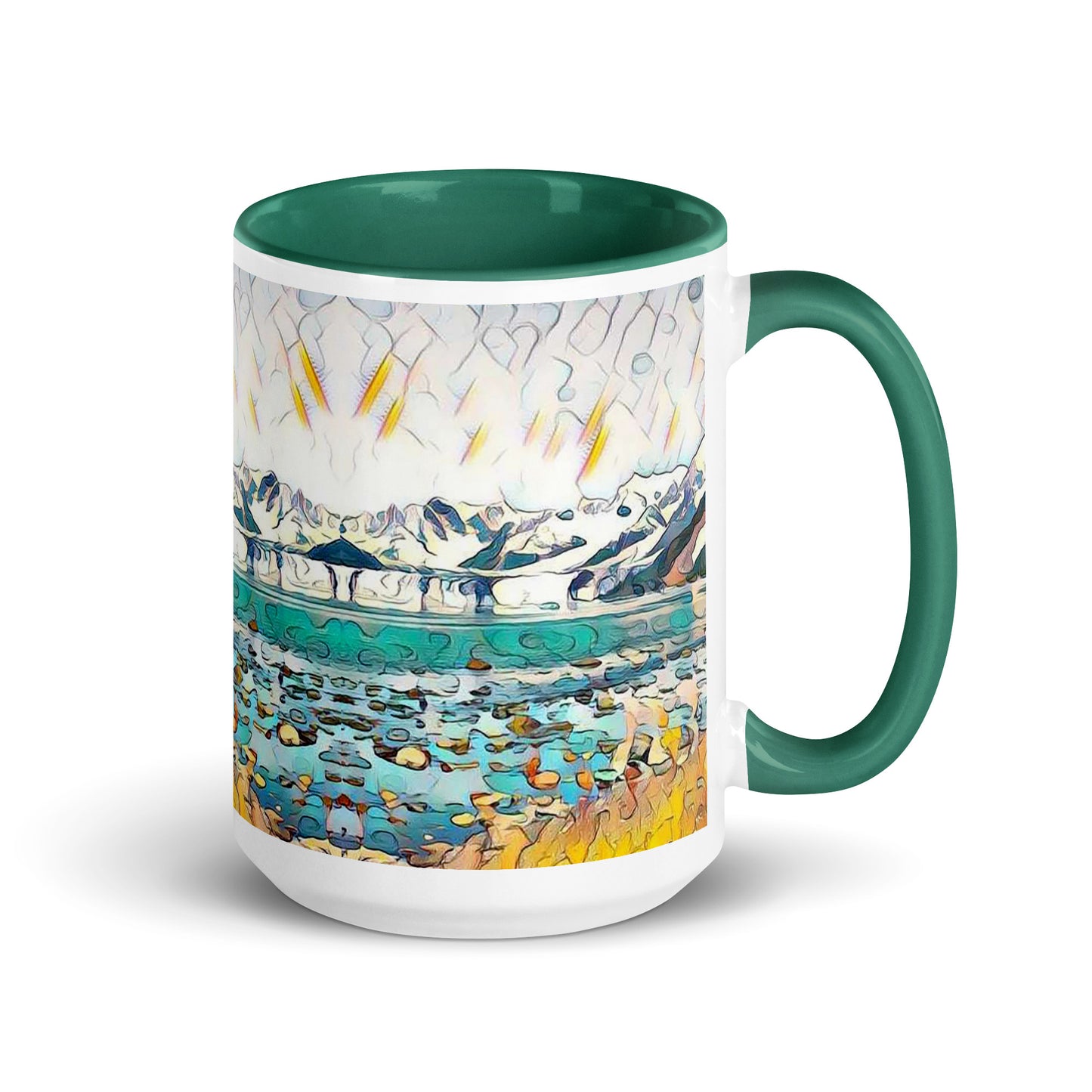 Mug with Color Inside Beach