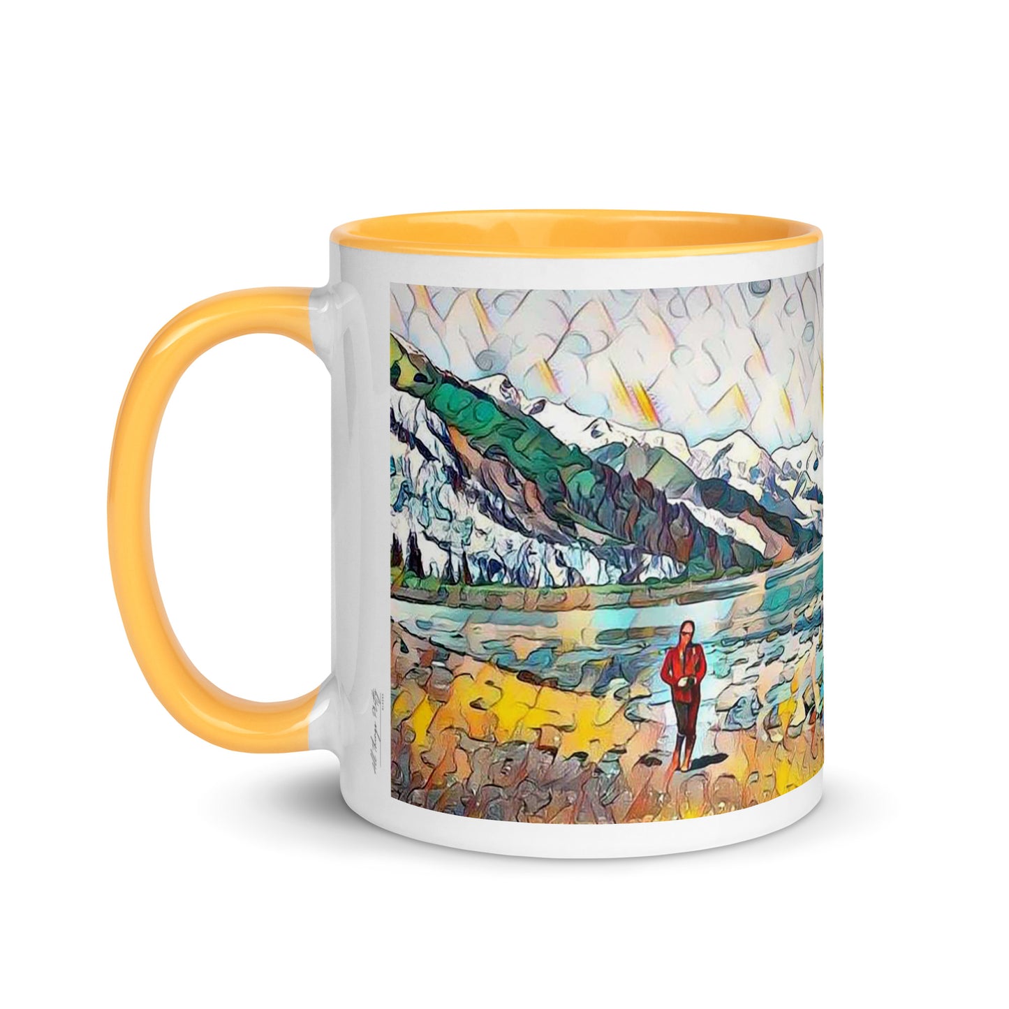 Mug with Color Inside Beach