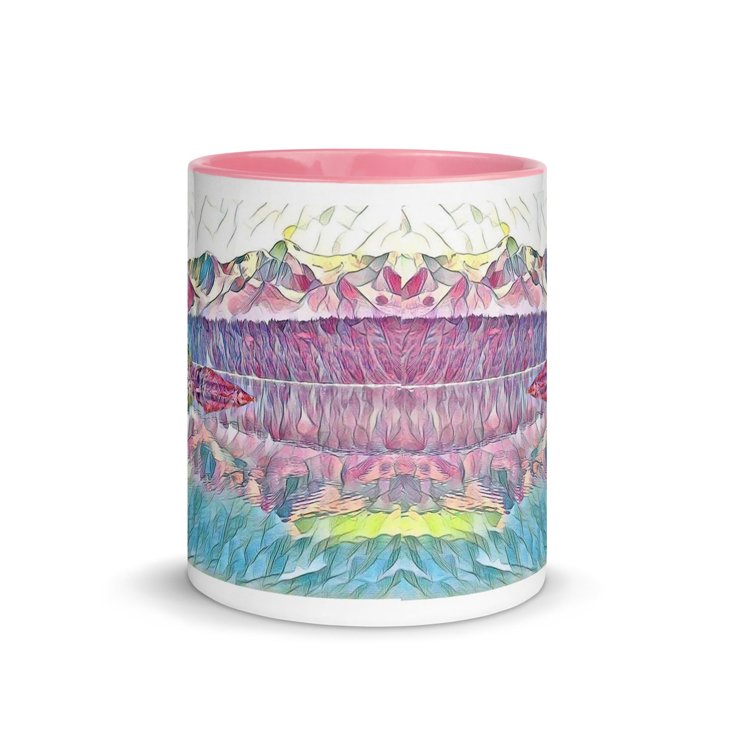 Mug with Color Inside Oceans & Mtns