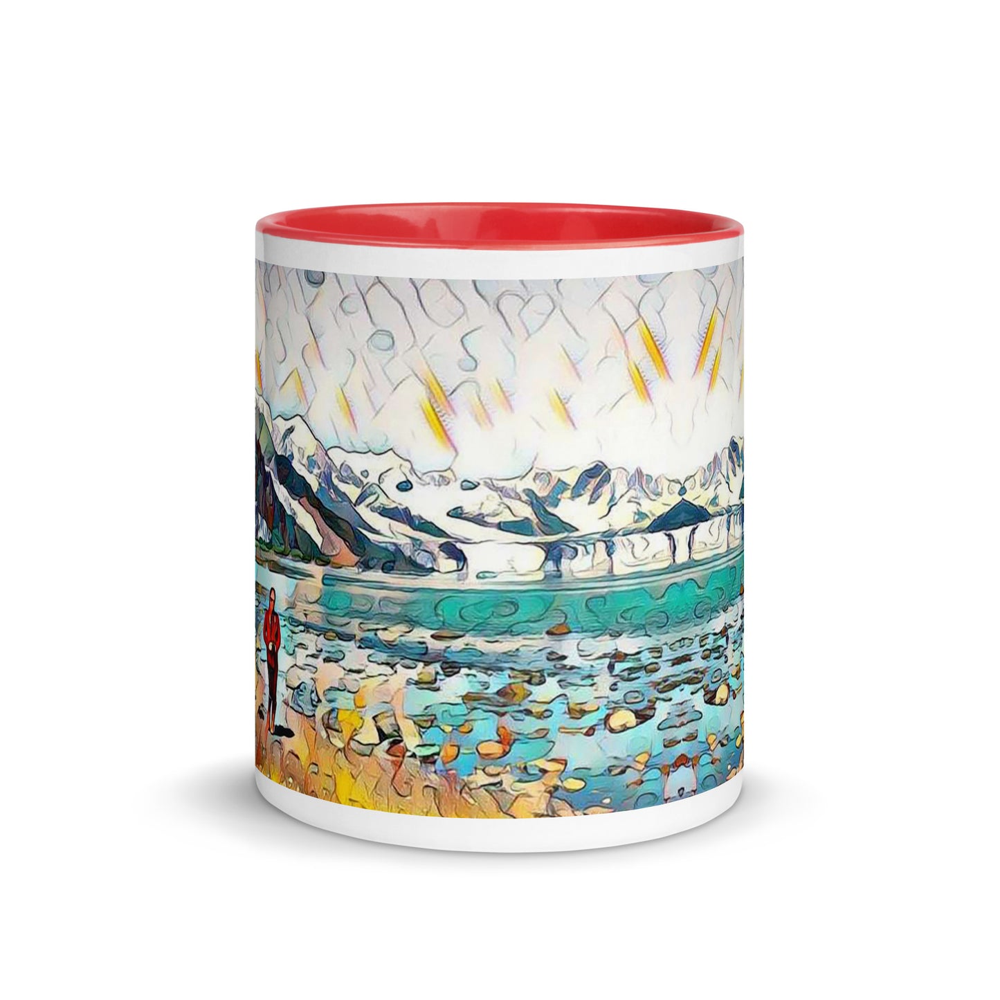 Mug with Color Inside Beach