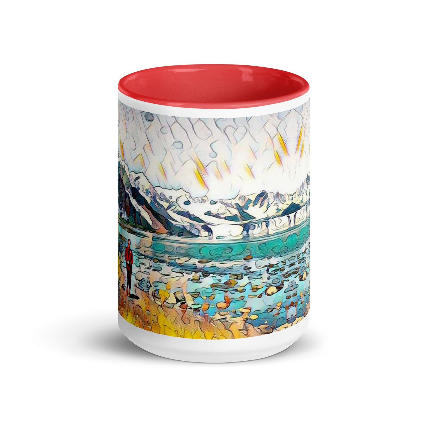 Mug with Color Inside Beach