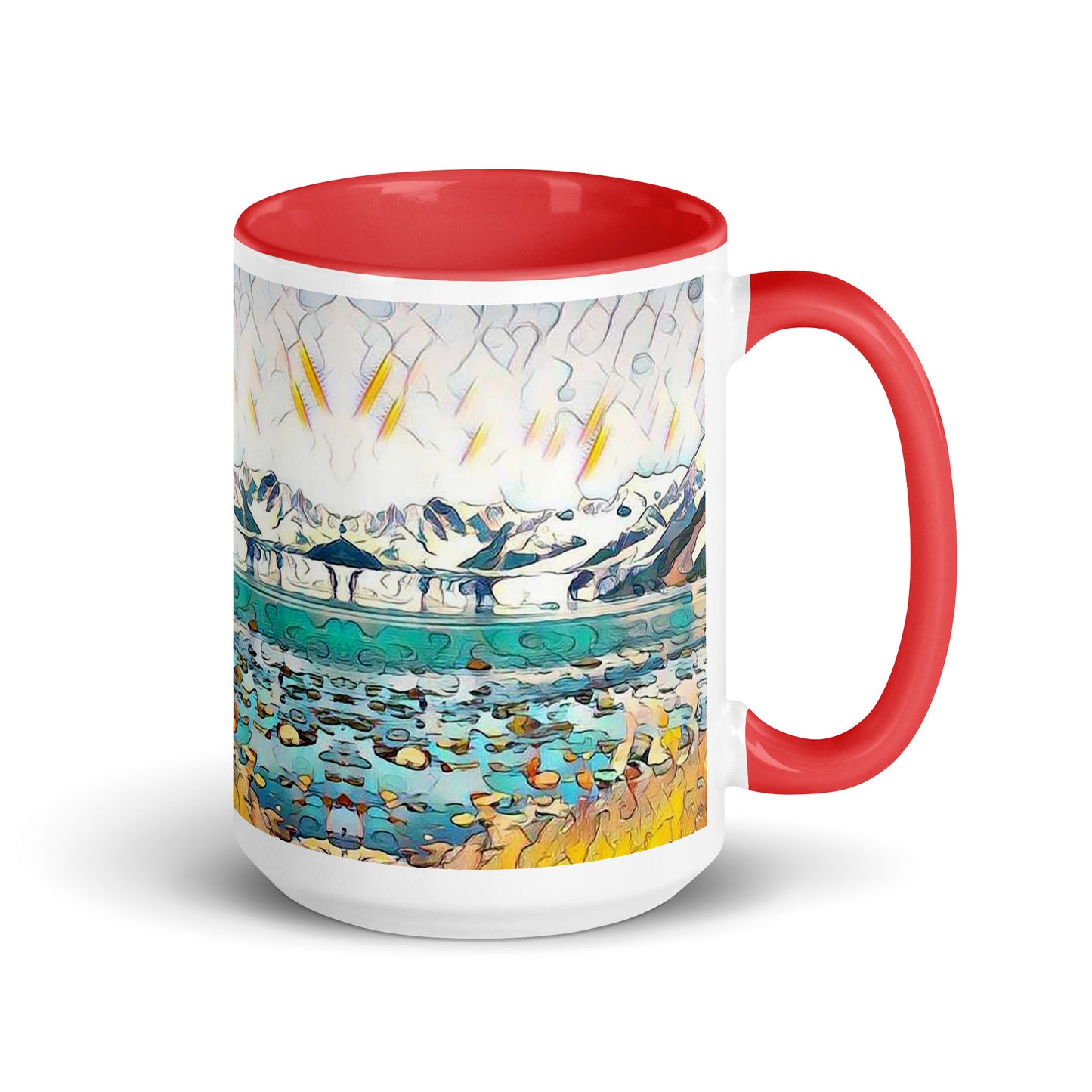 Mug with Color Inside Beach