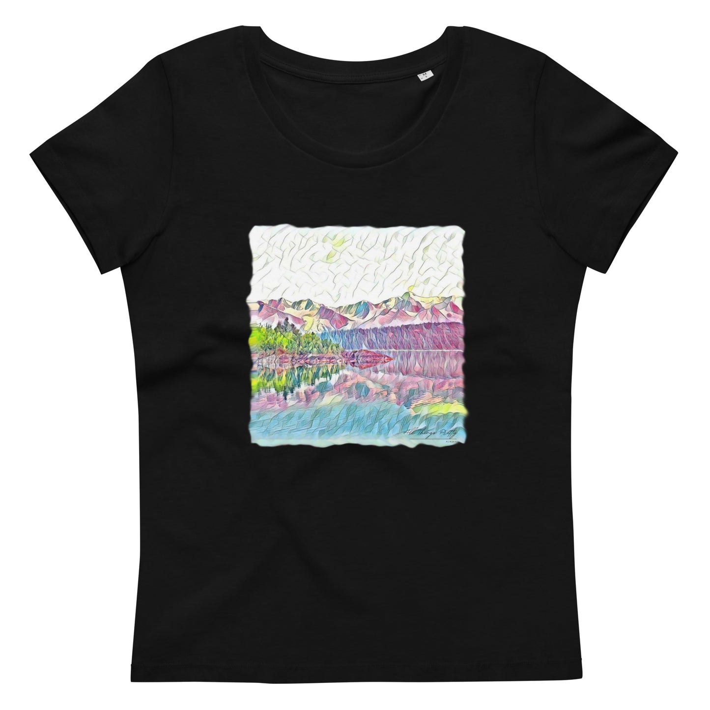 Women's fitted eco tee Oceans & Mtns