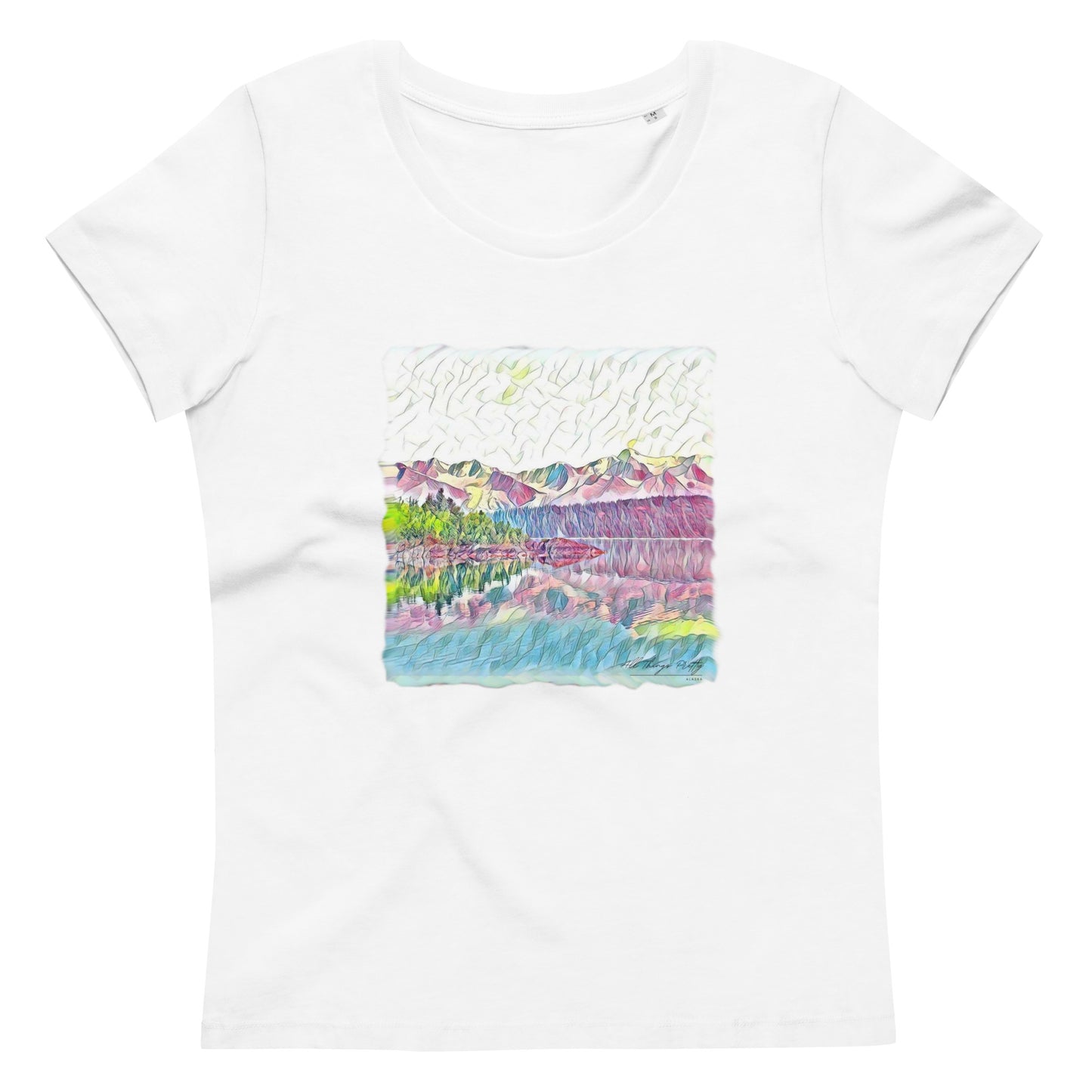 Women's fitted eco tee Oceans & Mtns