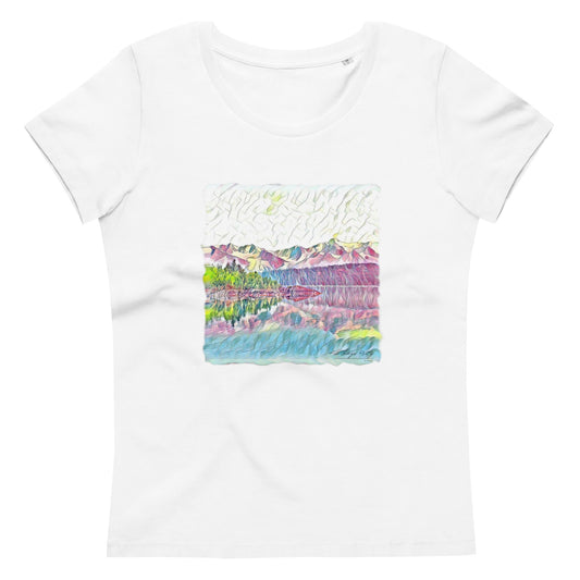 Women's fitted eco tee Oceans & Mtns