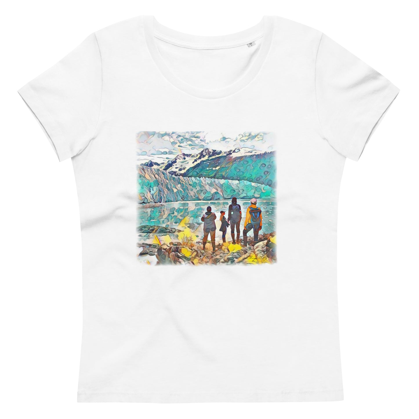 Women's fitted eco tee Glacier