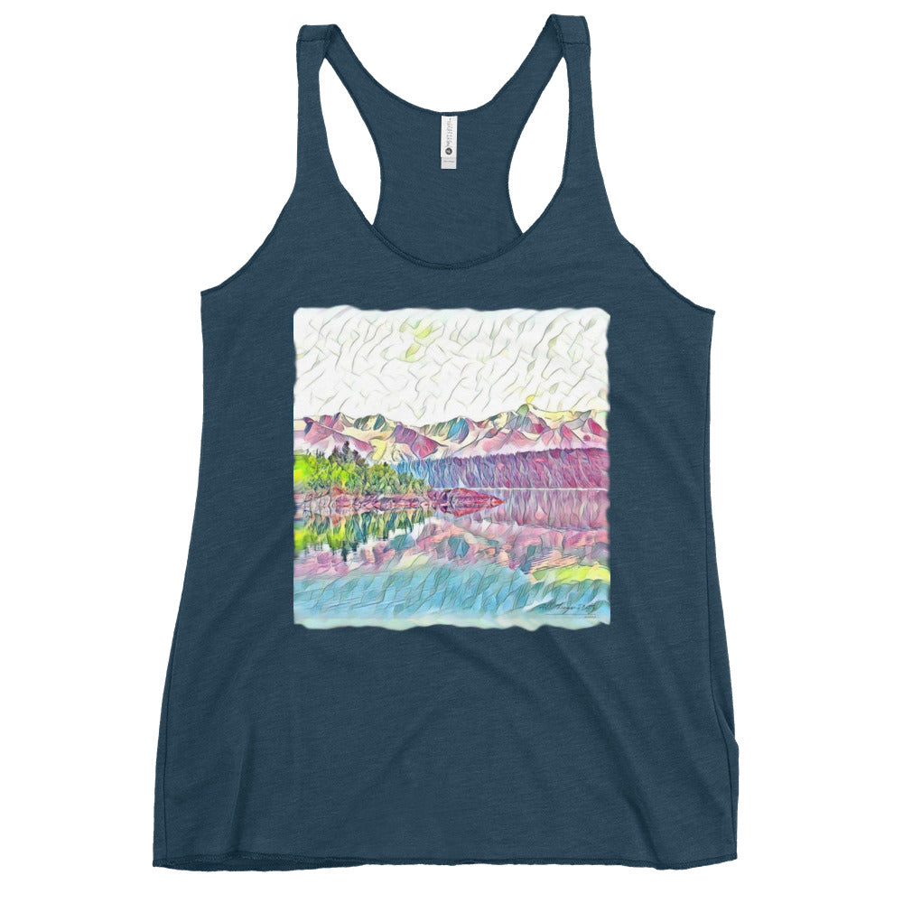 Women's Racerback Tank Oceans & Mtns