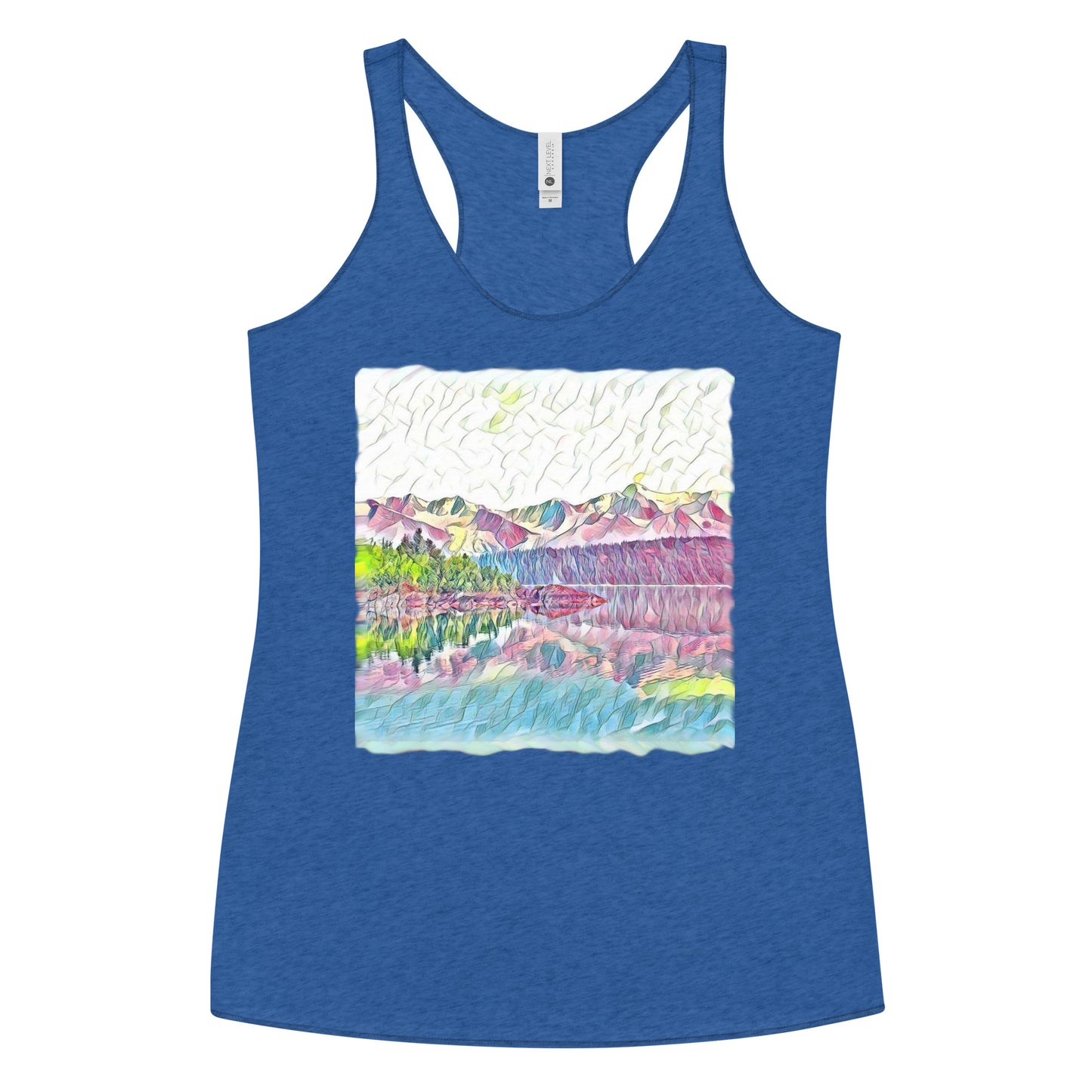 Women's Racerback Tank, Oceans & Mountains