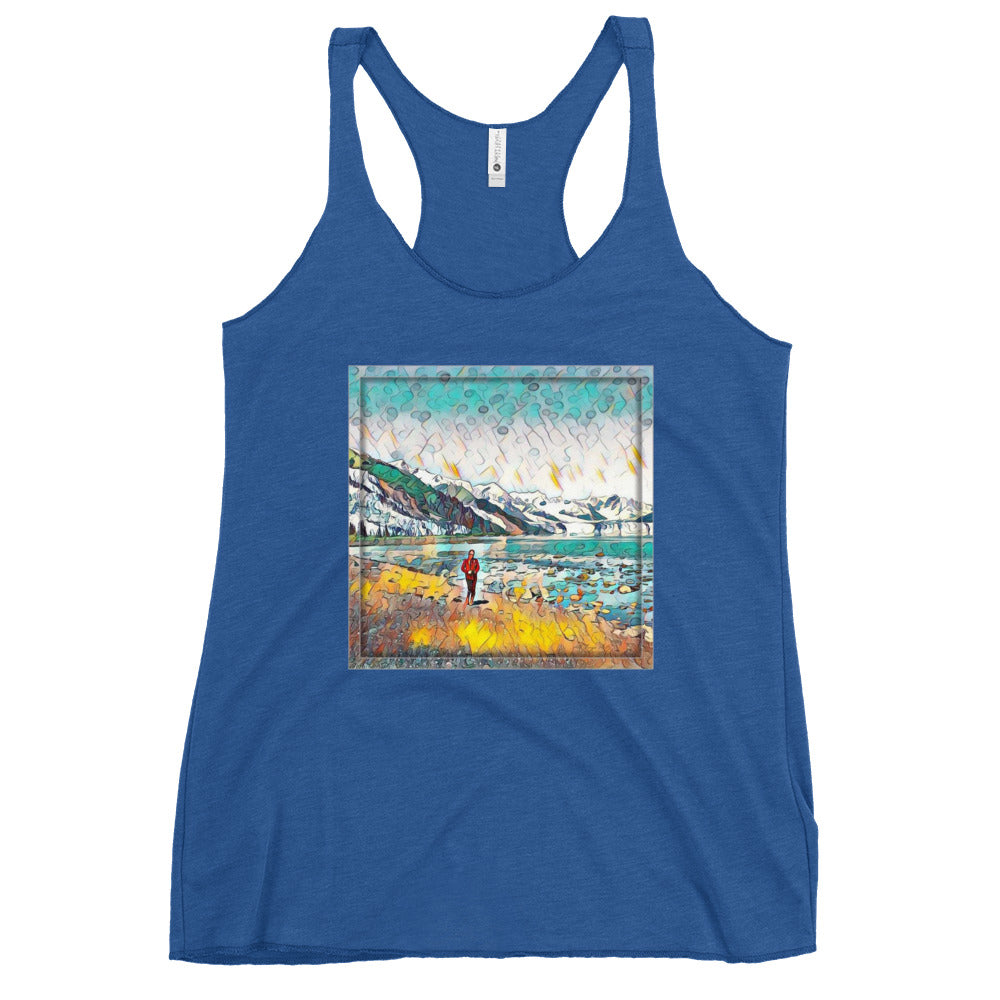 Women's Racerback Tank, Beach Stroll