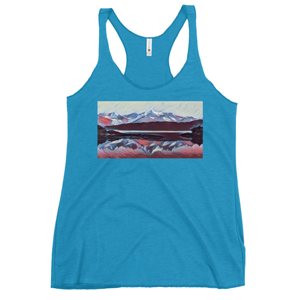 Women's Racerback Tank, Ice & Fire