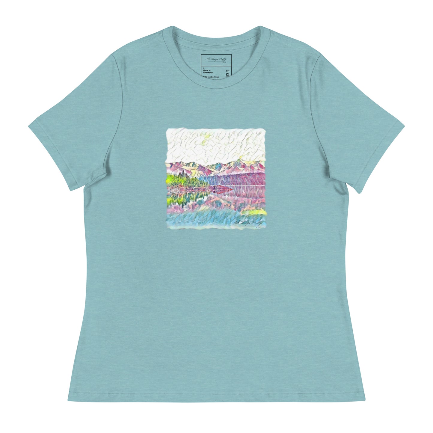 Women's Relaxed T-Shirt Oceans & Mtns