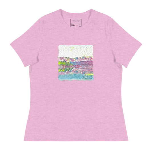 Women's Relaxed T-Shirt Oceans & Mtns