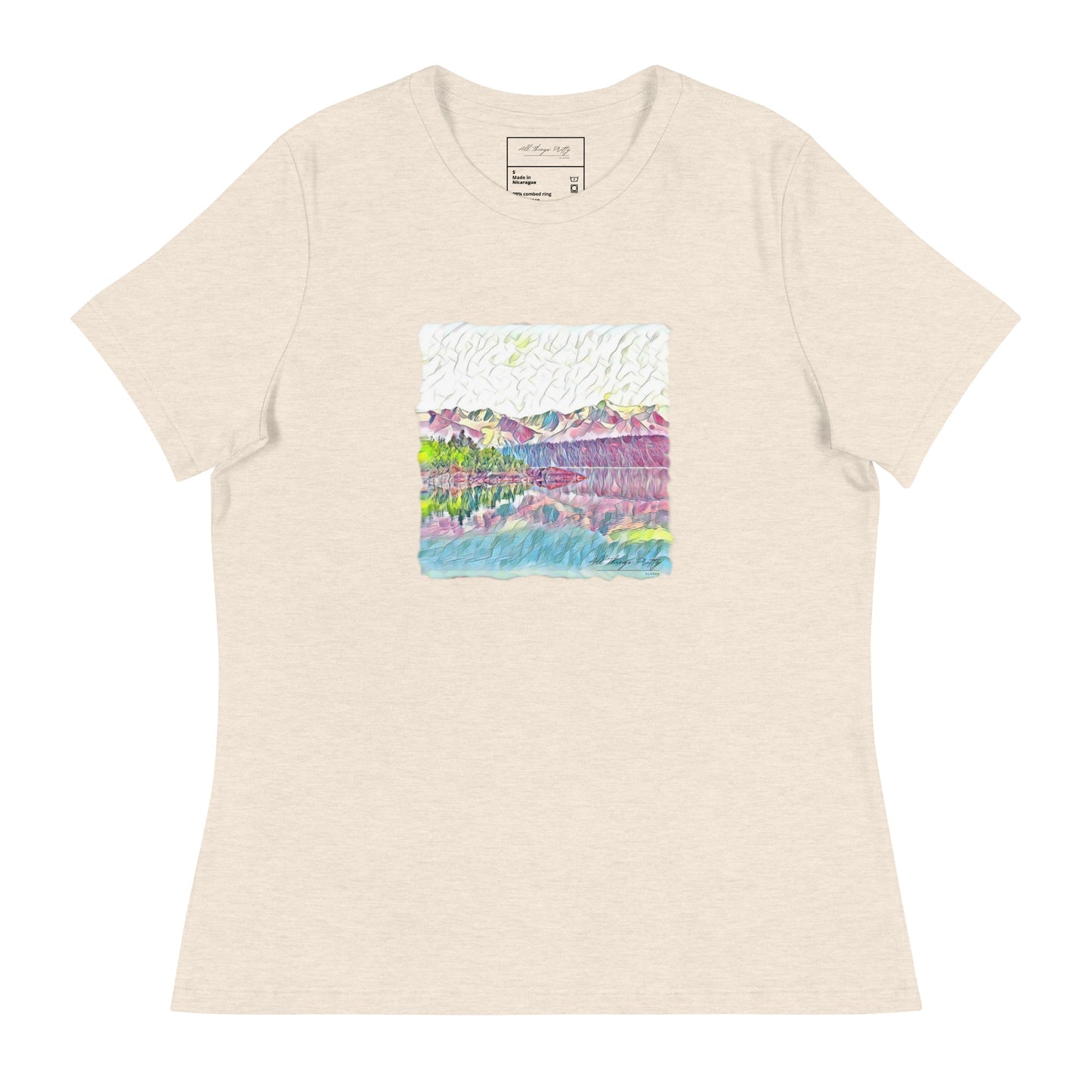 Women's Relaxed T-Shirt Oceans & Mtns